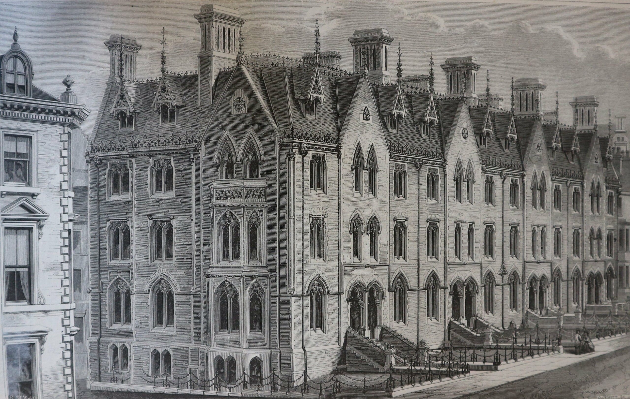 2.13 Illustration of Terrace Royal shortly after its completion, 1863 (The Builder).