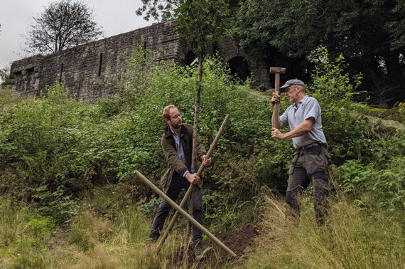 Chester team continue tree planting tradition at Rivington Terraced Gardens